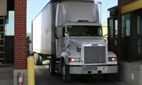 Photo of truck passing through inspection lane