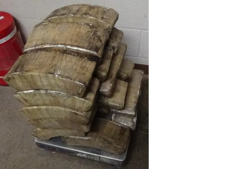 Packages containing 122 pounds of cocaine seized by CBP officers at Brownsville Port of Entry