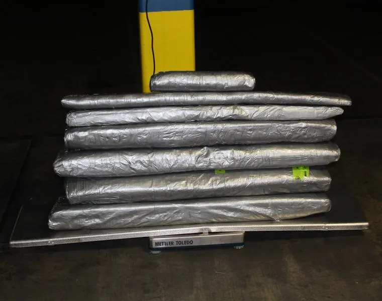 Packages containing 226 pounds of methamphetamine seized by CBP officers at World Trade Bridge