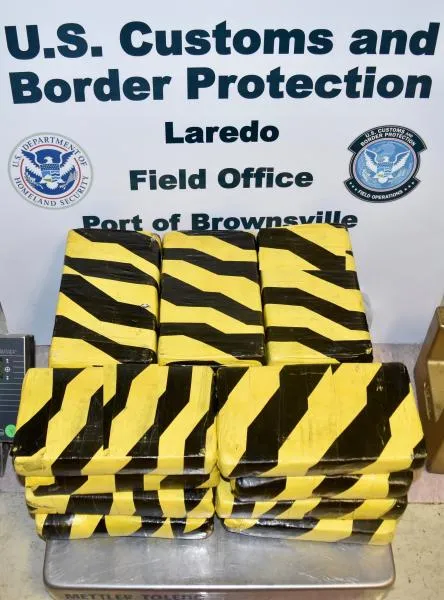 Packages containing 48 pounds of cocaine seized by CBP officers at Brownsville Port of Entry
