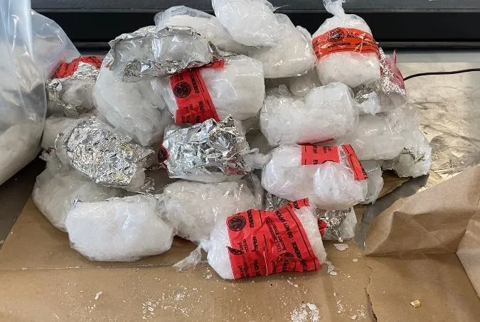 Packages containing 14 pounds of methamphetamine seized by CBP officers at Laredo Port of Entry