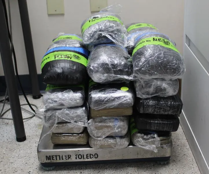Packages containing $958,000 in methamphetamine, cocaine and fentanyl seized by CBP officers at World Trade Bridge