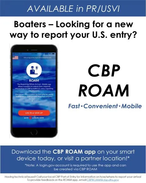 ROAM is a mobile application that facilitates the entry process for small vessel operators. 