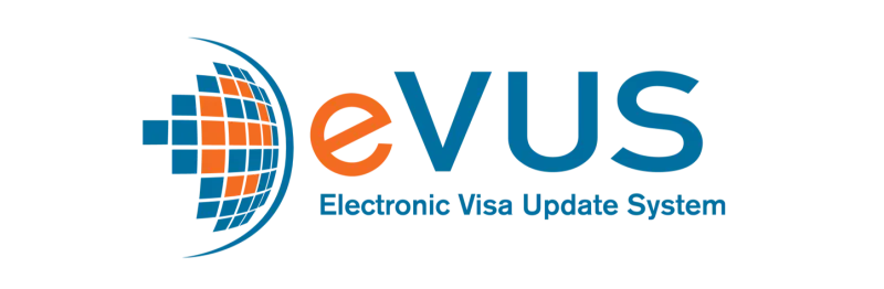 Logo for the Electronic Visa Update System (EVUS)