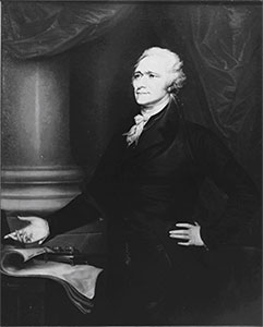 Alexander Hamilton: first Secretary of the Treasury served 1789 - 1797.