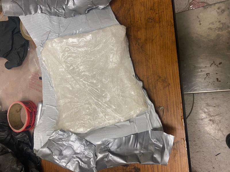 Meth seized from a bus.