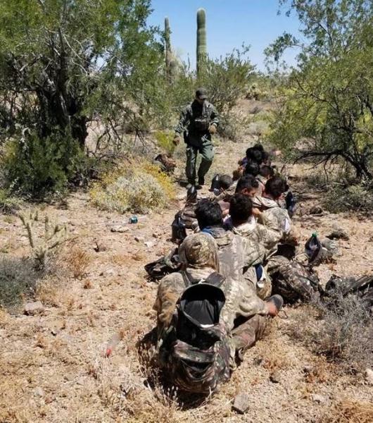 Eighteen migrants were apprehended west of Marana during an Operation Stonegarden mission April 25.