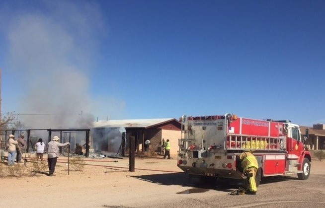 Tucson Sector Border Patrol agent assigned to the Casa Grande Station alerted and evacuated residents caught in a house fire