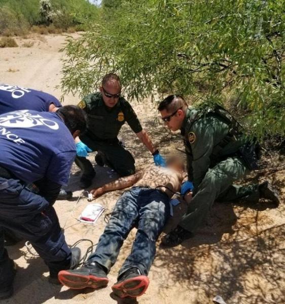 Calling 911 saved a young man's life in the harsh Arizona desert Monday.