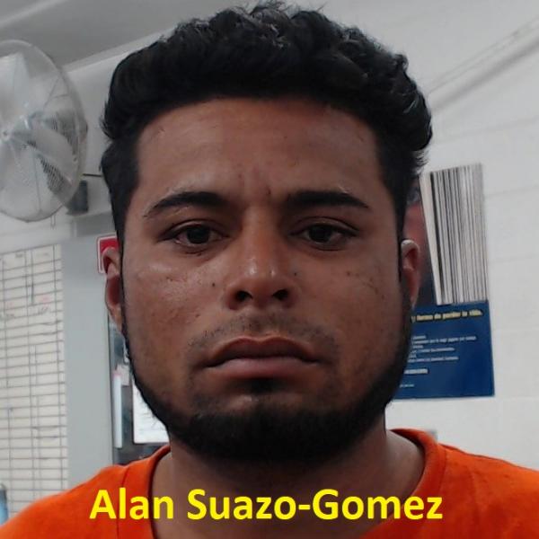 An image of Alan Suazo-Gomez after his arrest by U.S. Border Patrol agents in Yuma Arizona.