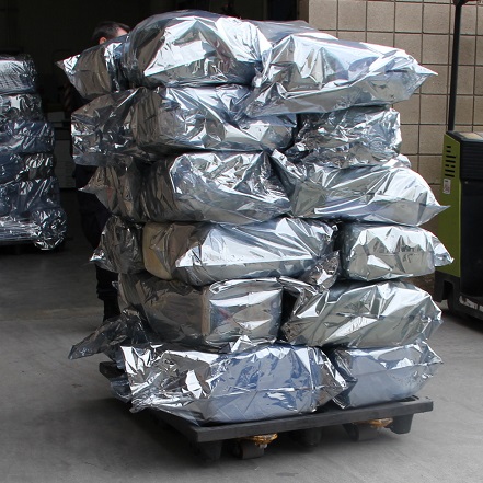 CBP officers extracted a total of 472 packages of marijuana from a cargo shipment manifested as macaroni pasta at the Otay Mesa cargo facility.