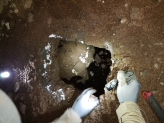 U.S. Border Patrol agents and Mexican Federal Police discovered an incomplete cross-border tunnel running underneath the streets of Nogales on Wednesday.
