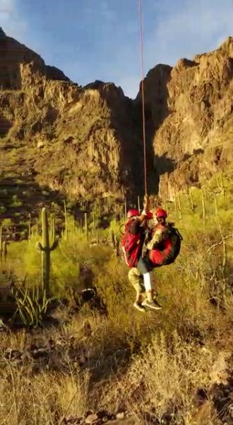 Border Patrol agents from the Casa Grande Station encountered four illegal aliens in the mountains west of Sells, Arizona, Tuesday afternoon, one of whom required an aerial extraction by an Arizona Department of Public Safety helicopter.