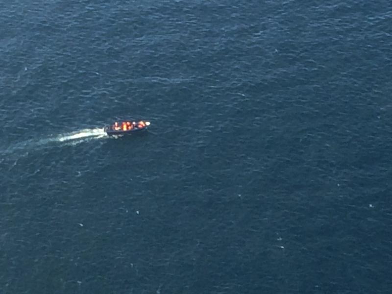 CBP’s Office of Air and Marine responded by air and could not detect any identifying marks on the vessel.