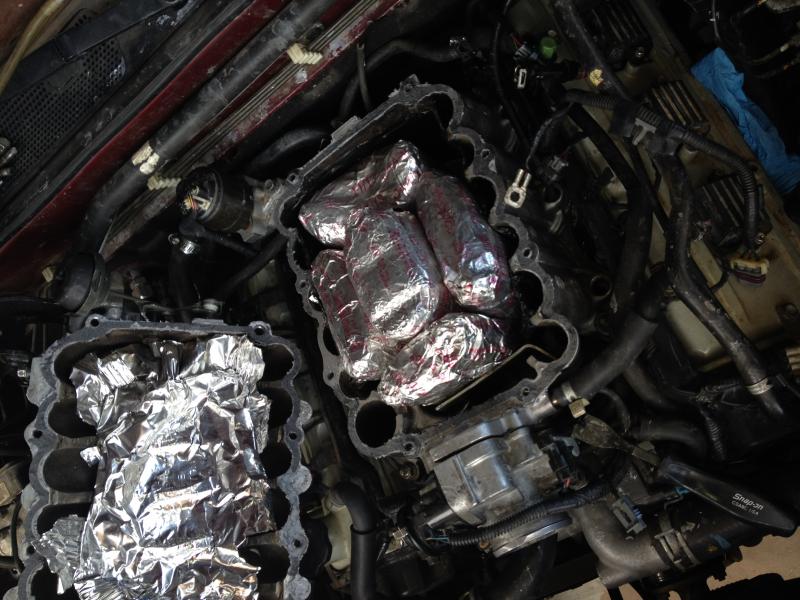 Nine pounds of methamphetamine and heroin located within the engine manifold.