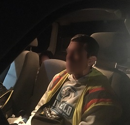 Subject wearing a reflective vest in an attempt to blend in with local workforce