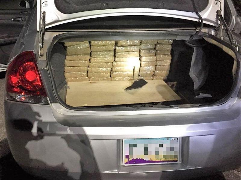 Agents assigned to the SR80 immigration checkpoint seized more than 100 packages of marijuana that was hidden inside of the trunk of a smuggling vehicle