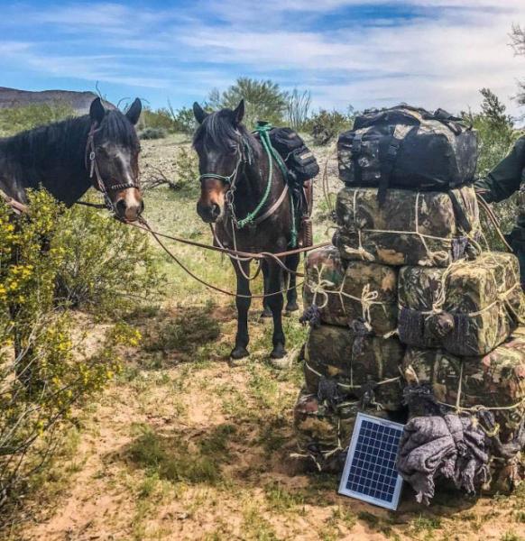 Members of Ajo Station's Horse Patrol Unit seized more than 340 pounds of marijuana abandoned by backpackers