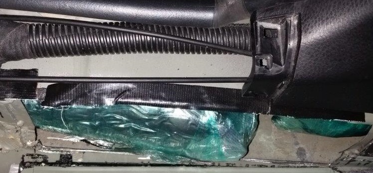 Officers removed fentanyl, cocaine and heroin from within the rocker panels of a smuggling vehicle