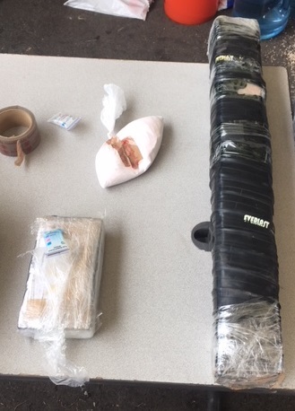 Agents at the Interstate 19 immigration checkpoint seized a combination of meth and cocaine from inside of a smuggling vehicle