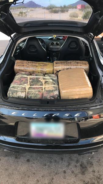 Agents arrested a 20-year-old smuggler after finding 155 pounds of marijuana inside of the vehicle he was driving