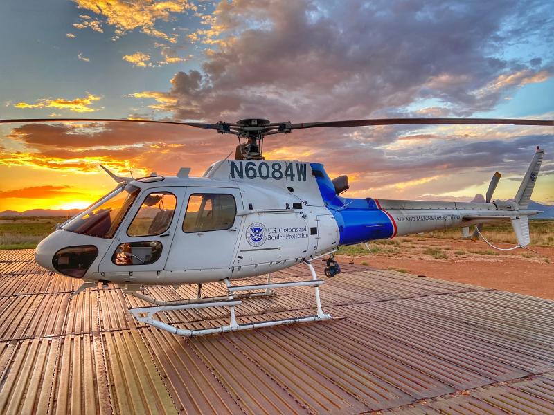 A Yuma Air Branch AS350 crew rescued two illegal aliens from atop a mountain in Yuma County