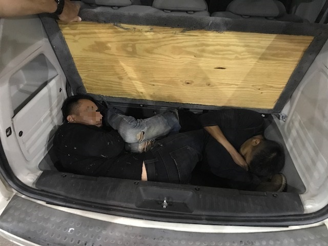 Mexican nationals were found beneath the floors of a minivan 