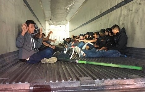 Agents assigned to the I-19 immigration checkpoint discovered 31 Mexican nationals inside the back of a tractor trailer stopped on Wednesday night.