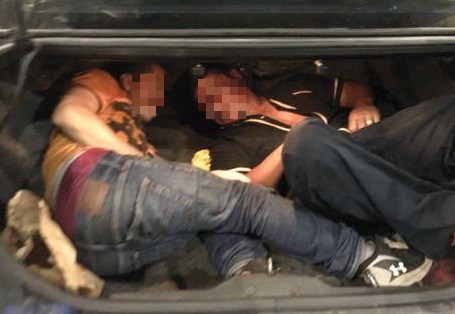 Agents at the I-19 immigraton checkpoint discovered two Mexican nationals inside the trunk of a smuggling vehicle 