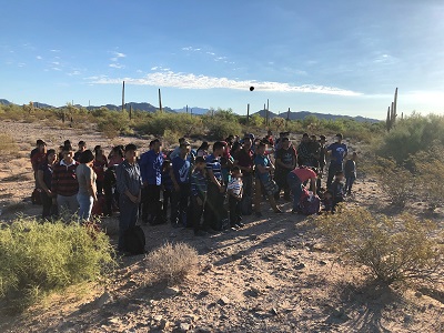 Ajo agents apprhended a group of 100 men, women and children in southern Arizona 