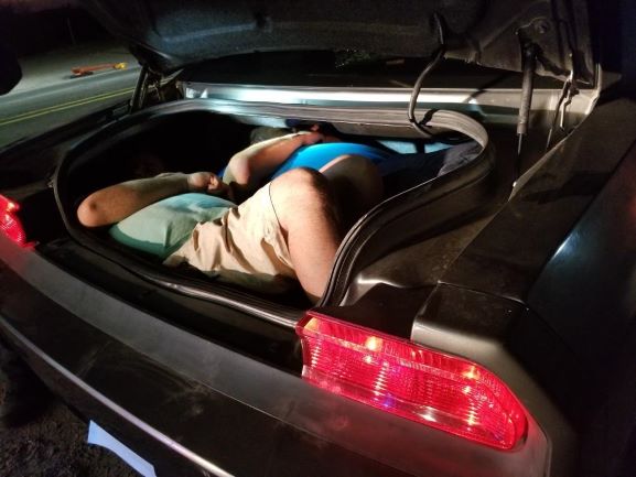 Agents discovered two illegal aliens inside of the trunk of a smuggling vehicle