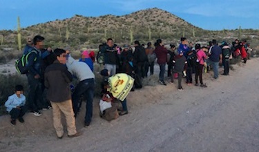 Agents apprehended a group of 80 near Lukeville, Arizona 