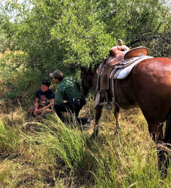 Laredo Sector Horse Patrol Unit finds lost individual, provides first aid
