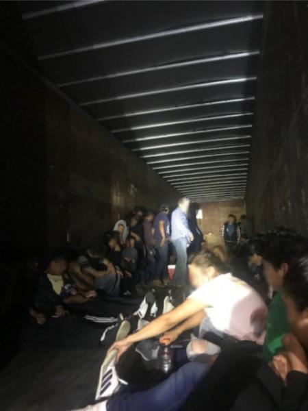 66 subjects locked in a tractor trailer were rescued by Border Patrol 
