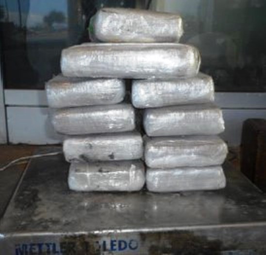 Packages containing 23.58 pounds of cocaine seized by CBP officers at Hidalgo International Bridge
