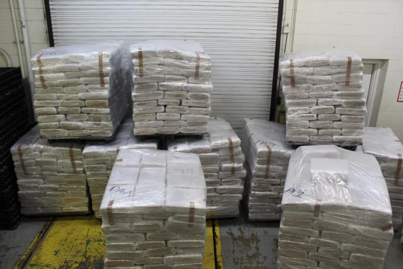 Packages containing 12,738 pounds of marijuana seized by CBP officers at World Trade Bridge