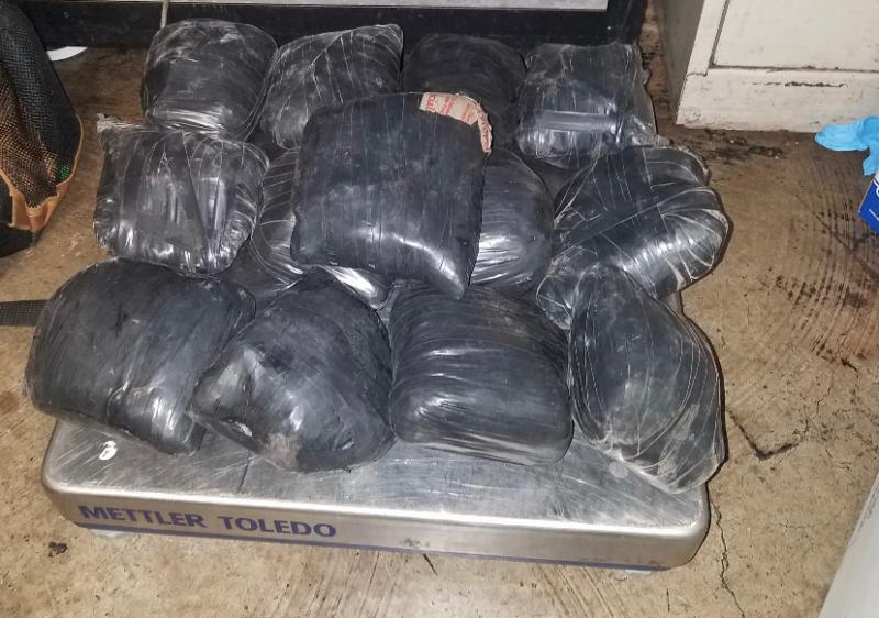 Packages containing 16 pounds of methamphetamine seized by CBP officers at Eagle Pass Port of Entry