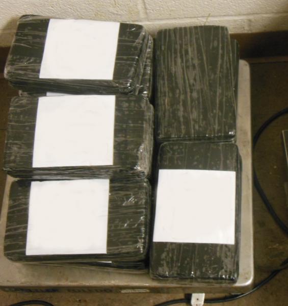 Packages containing 29 pounds of cocaine seized by CBP officers at Brownsville Port of Entry