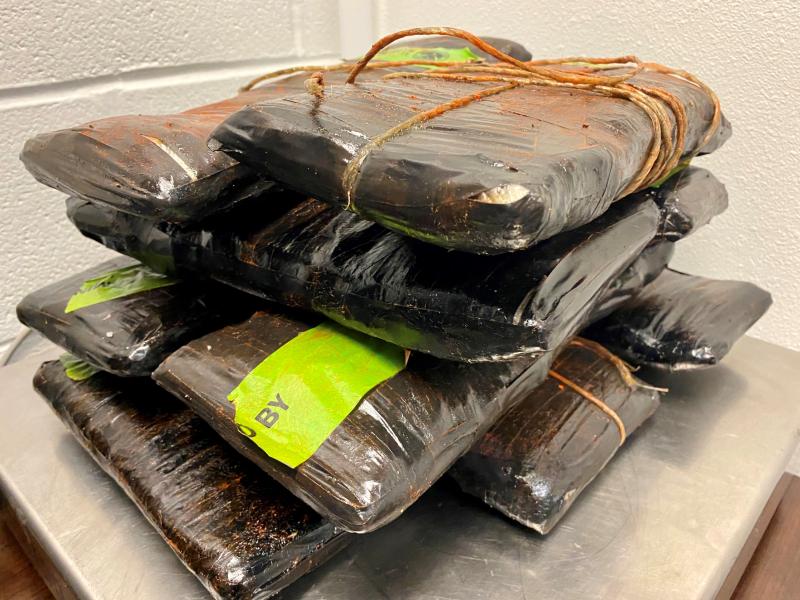 Packages containing 23 pounds of methamphetamine seized by CBP officers at Rio Grande City Port of Entry