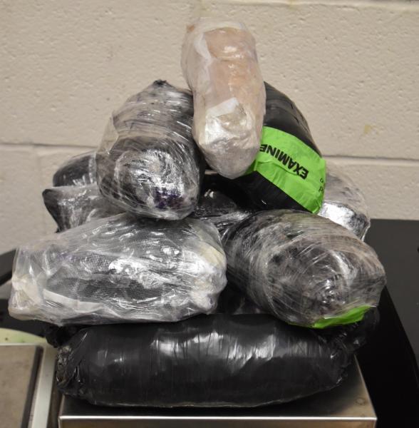 Packages containing nearly 17 pounds of methamphetamine seized by CBP officers at Brownsville's Gateway International Bridge