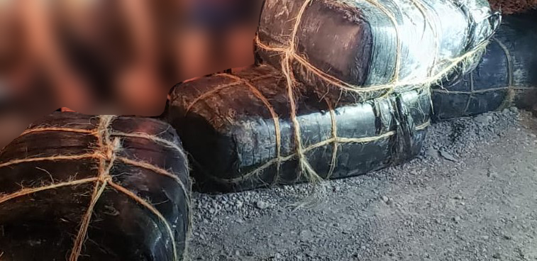 Packages containing 504 pounds of marijuana seized by Laredo Sector USBP agents.