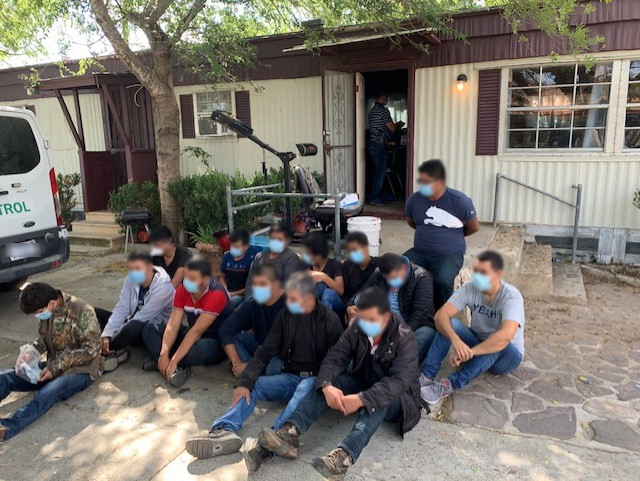 Large group of aliens discovered by Laredo Sector Border Patrol agents in a stash house