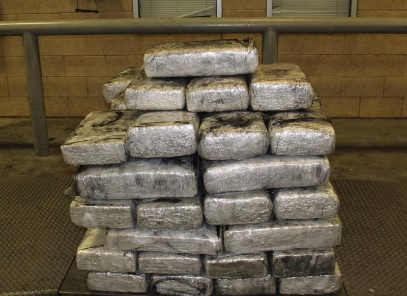 Packages from a load totaling 7,308 pounds of marijuana seized by CBP officers at Pharr International Bridge