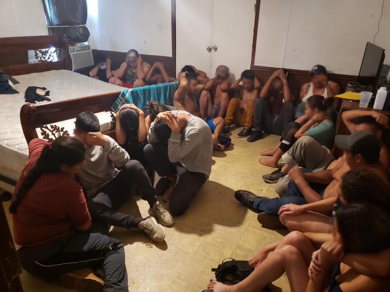 A joint enforcement action involving U.S. Border Patrol, Homeland Security INvestigations, Webb County Constable's Office resulted in the discovery of 33 undocumented aliens from Mexico within a stash house in south Laredo.