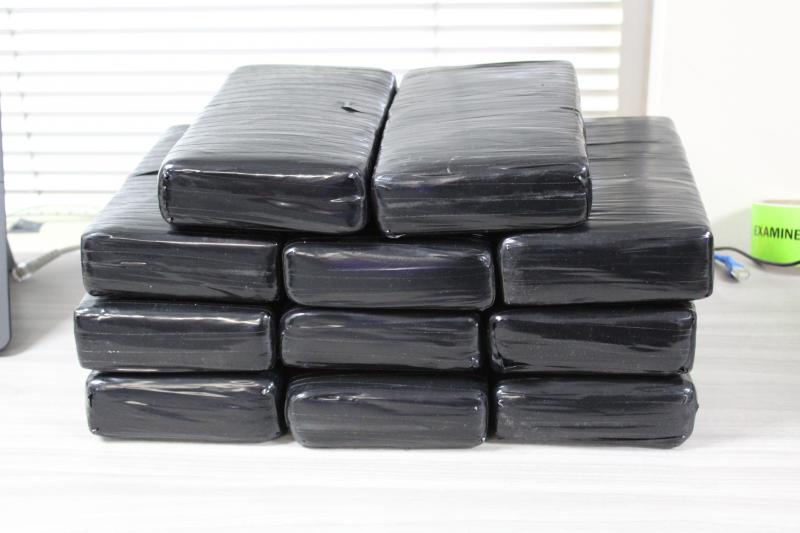Packages containing nearly 29 pounds of cocaine seized by CBP officers at World Trade Bridge.