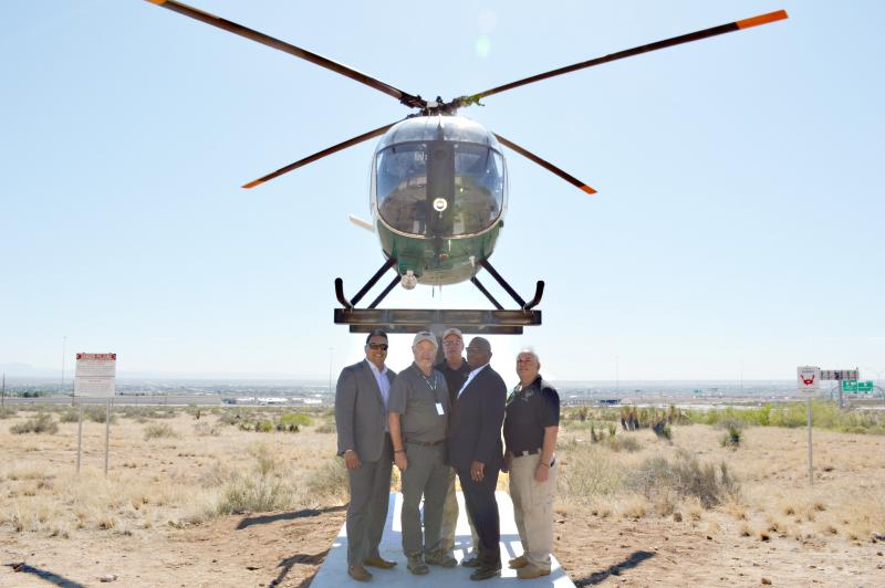 Helicopter is displayed