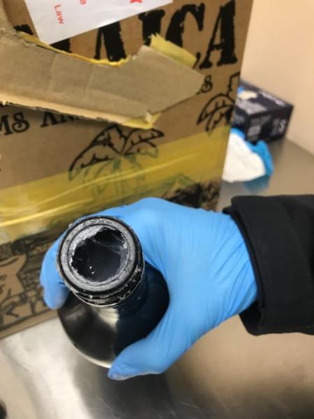 CBP JFK Seize Cocaine in Bottles of Bailey's