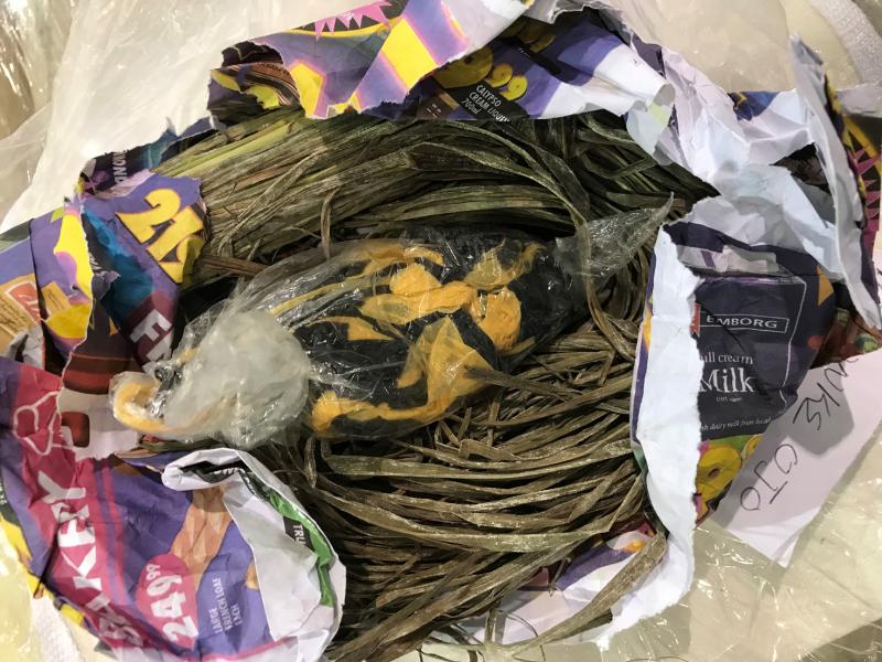 Customs and Border Protection agriculture specialists discovered about 35 grams of Nigerian hashish concealed inside a bundle of lemongrass in air cargo at BWI Airport on September 30.