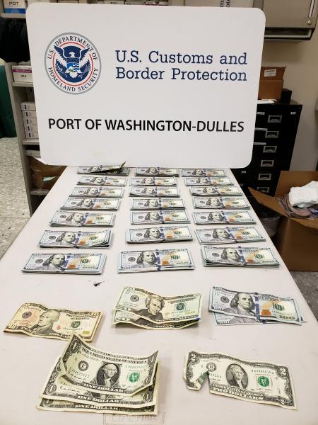 CBP officers seized $21,000 in unreported currency from a woman destined to Pakistan December 6, 2019.