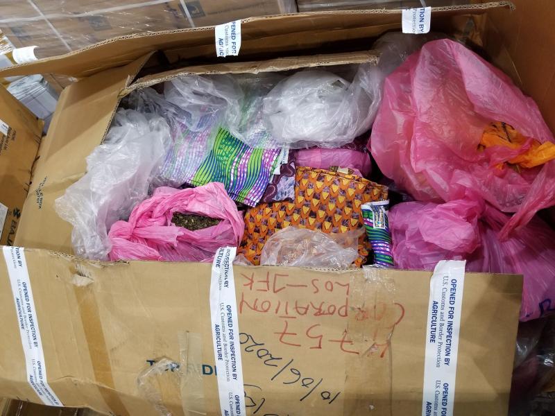 Customs and Border Protection officers seized 761 pounds of khat shipped from Nigeria at Washington Dulles International Airport June 18, 2020